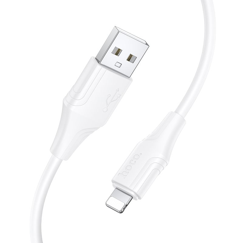 USB-A - Lightning HOCO X124 Data- ja Latauskaapeli, 18W, 1m, Valkoinen