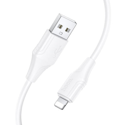 USB-A - Lightning HOCO X124 Data- ja Latauskaapeli, 18W, 1m, Valkoinen