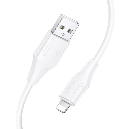 USB-A - Lightning HOCO X124 Data- ja Latauskaapeli, 18W, 1m, Valkoinen