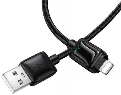 USB-A - Lightning HOCO U146 -data- ja latauskaapeli, 12W, 1.2m, Musta
