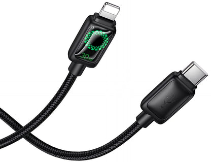 USB-C to Lightning Data and Charging Cable HOCO U146, 30W, 1.2m, Black