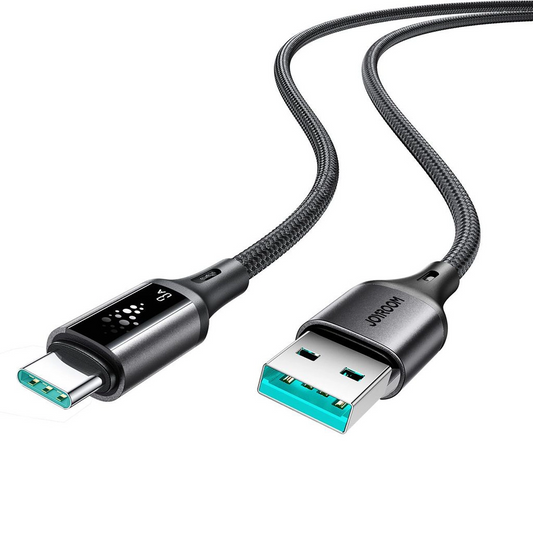 USB-A - USB-C Joyroom S-A60 StarTalk -data- ja latauskaapeli, 18W, 1.2m, Musta