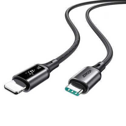 USB-C - Lightning Joyroom S-A60 StarTalk -data- ja latauskaapeli, 30W, 1.2m, Musta