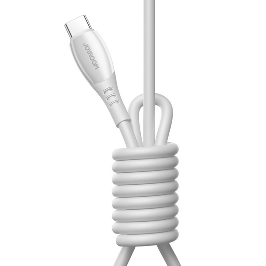 USB-C - USB-C -data- ja latauskaapeli Joyroom S-A59 Vibrant, 60W, 1.2m, Valkoinen