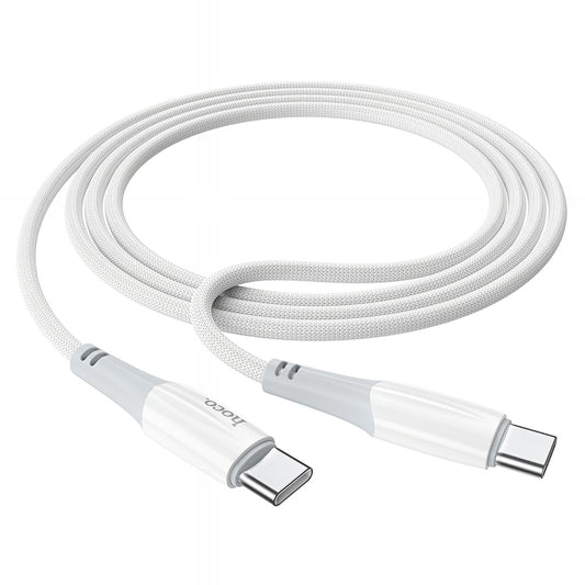USB-C - USB-C HOCO X70 Data- ja latauskaapeli, 60W, 1m, Valkoinen