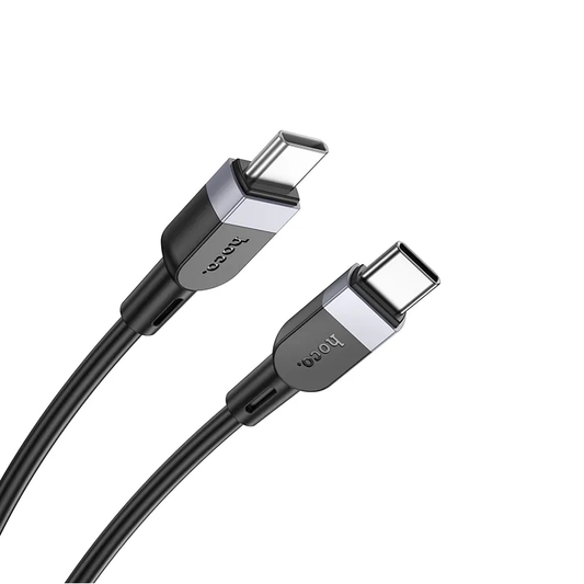 USB-C - USB-C HOCO X109 Data- ja Latauskaapeli, 60W, 1m, Musta
