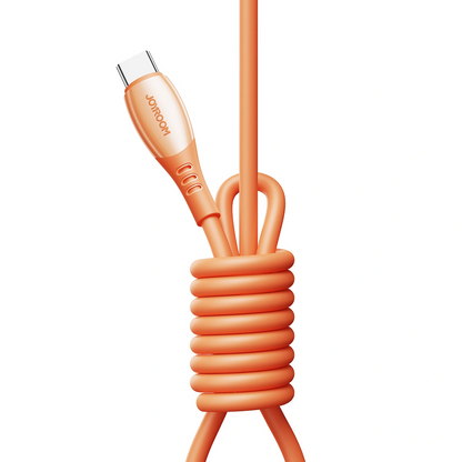 USB-C - USB-C -kaapeli ja lataus Joyroom S-A59 Vibrant, 60W, 1.2m, Oranssi