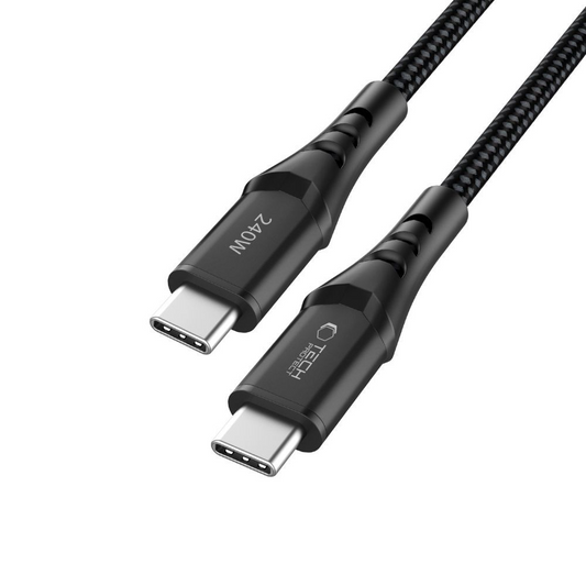 USB-C-tietojen ja latauskaapeli - USB-C Tech-Protect UB11T Ultraboost, 240W, 2m, Musta