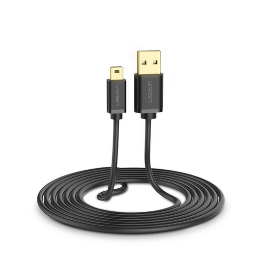 USB-A - miniUSB Tietojen siirto- ja latauskaapeli UGREEN US132, 3m, Musta