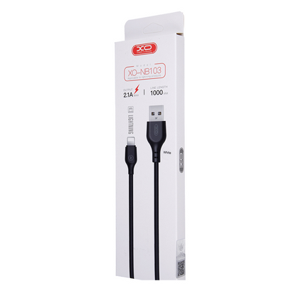 Tieto- ja latauskaapeli USB-A - Lightning XO Design NB103, 18W, 1m, valkoinen 