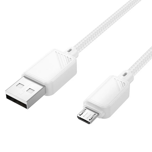 USB-A - microUSB HOCO X113 -tietojen ja latauksen kaapeli, 18W, 1m, valkoinen