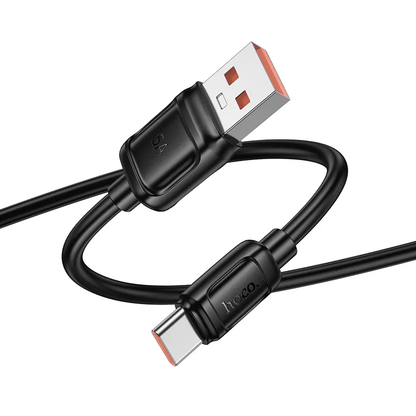 USB-A - USB-C Tietojen ja Latauksen Kaapeli HOCO X115, 100W, 1m, Musta