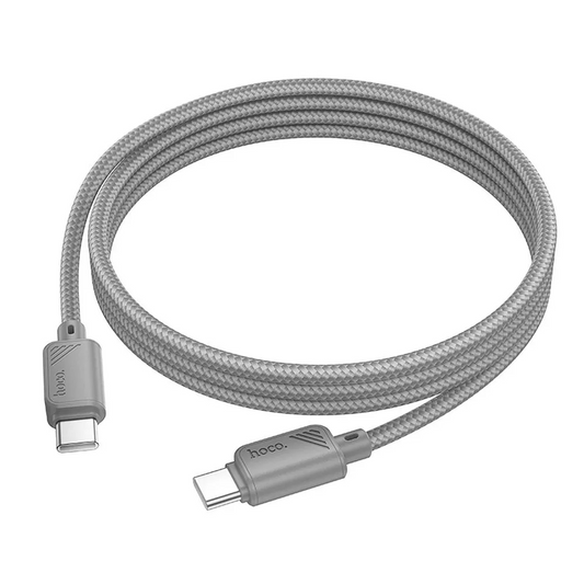 USB-C - USB-C HOCO X113 -tietojen ja latauksen kaapeli, 60W, 1m, harmaa