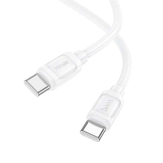 USB-C - USB-C HOCO X115 -datakaapeli ja latauskaapeli, 240W, 1m, valkoinen