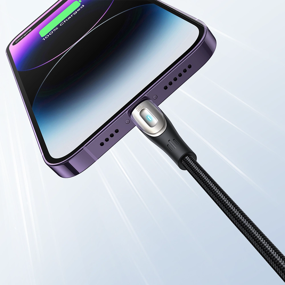 USB-A - Lightning -tietojen siirto- ja latauskaapeli Joyroom SA31-AL3, 18W, 1,2 m, musta