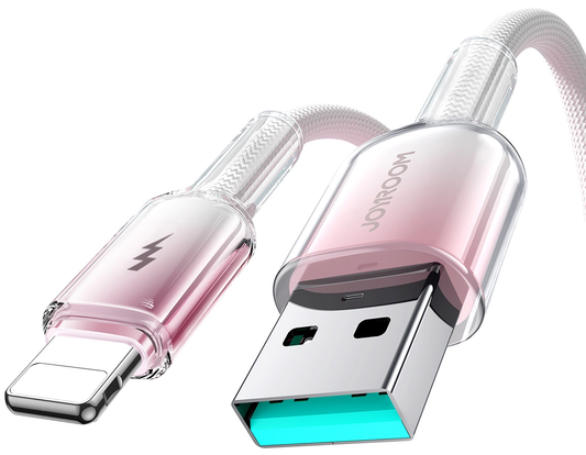 USB-A - Lightning -tietojen siirto- ja latauskaapeli Joyroom S-A42, 18W, 1,2 m, valkoinen