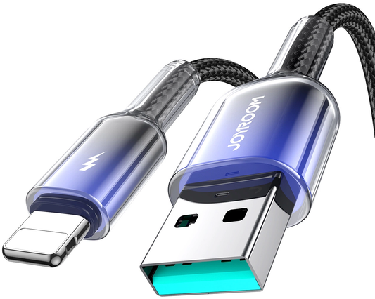 USB-A - Lightning -tietojen ja latauskaapeli Joyroom S-A42, 18W, 1,2 m, musta