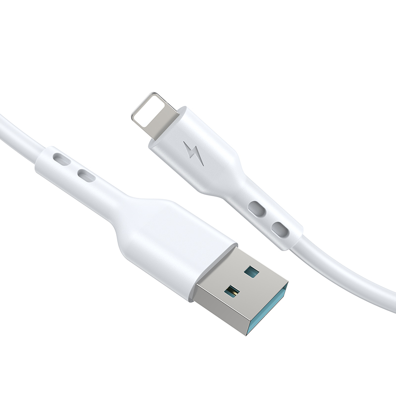 USB-A - Lightning -tietojen ja latauskaapeli BWOO BO-X172L-2M, 15W, 2m, valkoinen