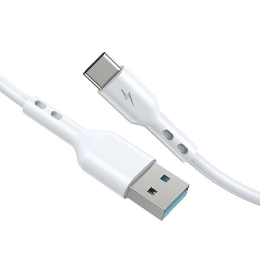 USB-A - USB-C Tietojen si latauksen kaapeli BWOO BO-X172C-2M, 15W, 2m, Valkoinen