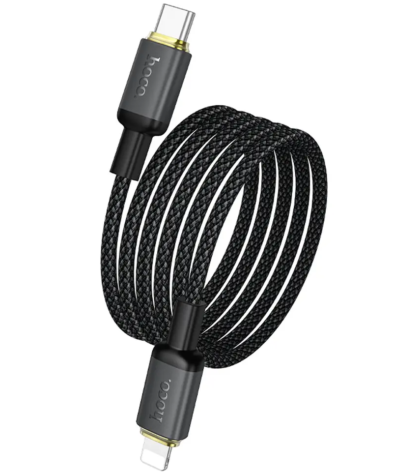 USB-C - Lightning HOCO X128 Benefit -tietojen siirto- ja latauskaapeli, 30W, 1m, musta