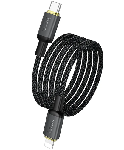 USB-C - Lightning HOCO X128 Benefit -tietojen siirto- ja latauskaapeli, 30W, 1m, musta
