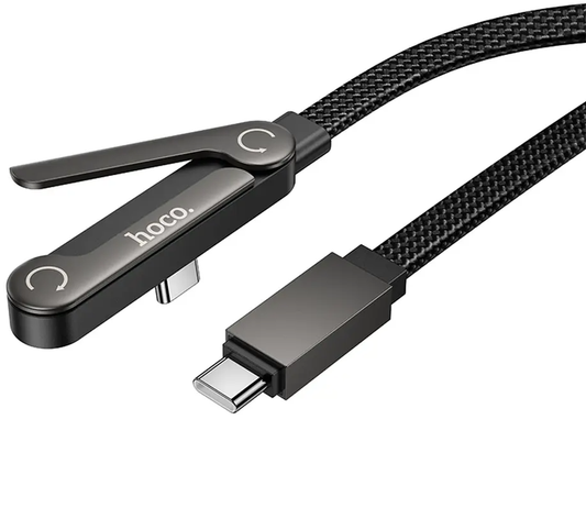 USB-C-tietojen ja latauskaapeli - USB-C HOCO U150 Exquisite, 60W, 1,2m, Musta