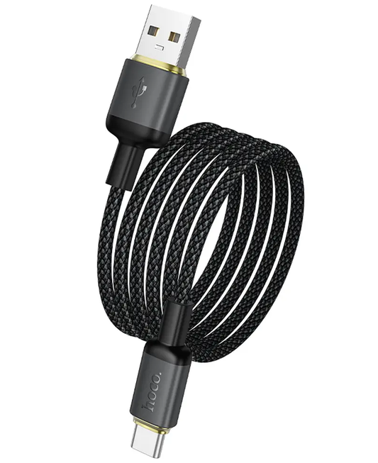 USB-A - USB-C Tietojen ja Latauksen Kaapeli HOCO X128 Benefit, 36W, 1m, Musta