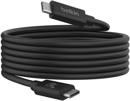 USB-C-tietojen ja latauksen kaapeli - USB-C Belkin Connect, 240W, 2m, musta INZ004bt2MBK