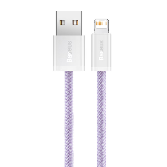 USB-A - Lightning Baseus Dynamic Series -tietojen siirto- ja latauskaapeli, 18W, 2m, violetti CALD000505