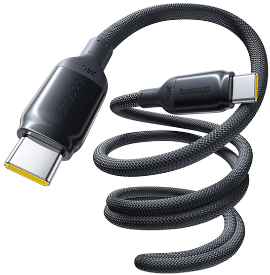 USB-C-tietojen ja latauskaapeli - USB-C Baseus PicoGo II, 240W, 1m, Musta E0423300