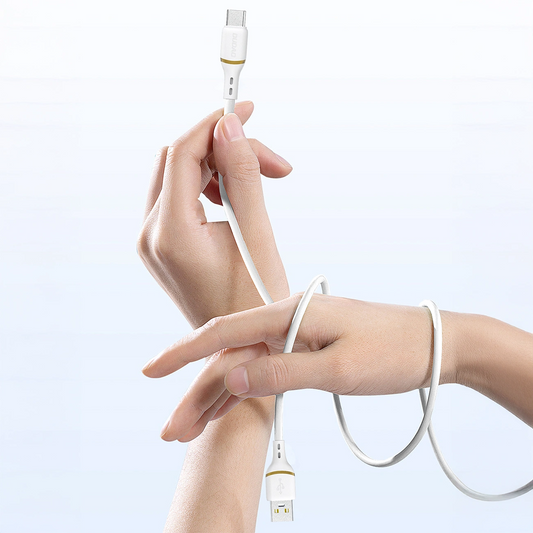 USB-A - Lightning Dudao L25L -tietojen siirto- ja latauskaapeli, 30W, 1m, valkoinen