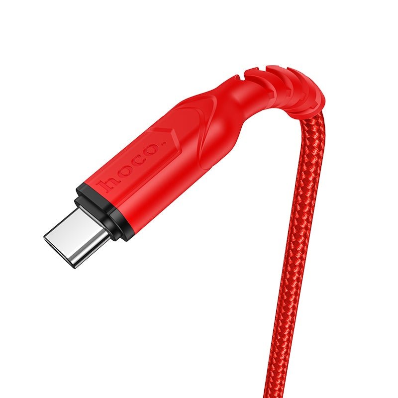 USB-A - USB-C HOCO X59 Victory -data- ja latauskaapeli, 18W, 1m, Punainen