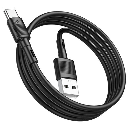 USB-A - USB-C HOCO X83 Victory -data- ja latauskaapeli, 20W, 1m, Musta