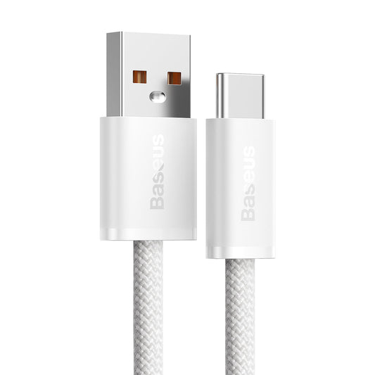 USB-A - USB-C Baseus Dynamic Series -kaapeli, 100W, 1m, Valkoinen CALD000602