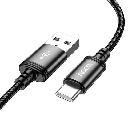USB-A - USB-C HOCO X91 Data- ja Latauskaapeli, 18W, 3m, Musta