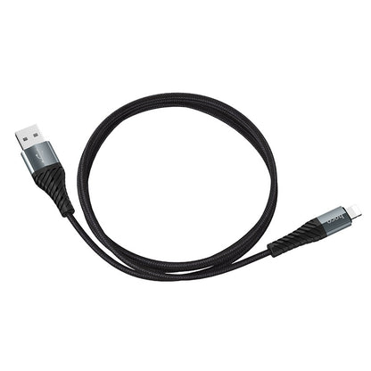 Tieto- ja latauskaapeli USB-A - Lightning HOCO X38 Cool, 18W, 1m, musta, musta 