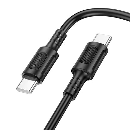 USB-C - USB-C Borofone BX111 Feliz -data- ja latauskaapeli, 60W, 1m, Musta