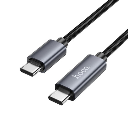 USB-C - USB-C HOCO Display X112 -data- ja latauskaapeli, 60W, 1m, Musta