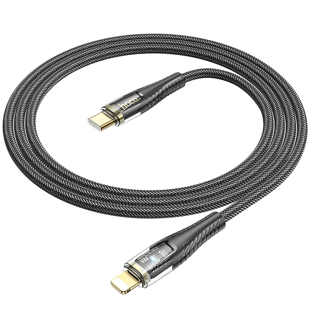 USB-C - Lightning HOCO U121 Data- ja Latauskaapeli, 27W, 1.2m, Musta