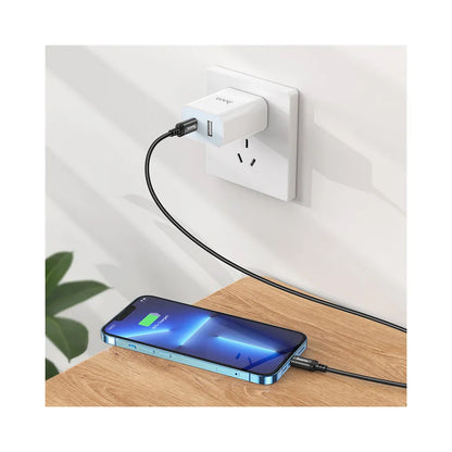 USB-C - Lightning HOCO X89 -data- ja latauskaapeli, 27W, 2m, Musta