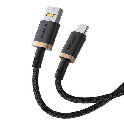 USB-A - USB-C Baseus Dura Series -data- ja latauskaapeli, 60W, 2m, Kulta P10377802U01-02