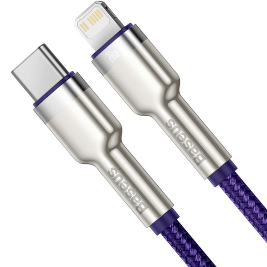USB-C - Lightning Baseus Cafule Metal Series -data- ja latauskaapeli, 20W, 2m, Violetti CATLJK-B05