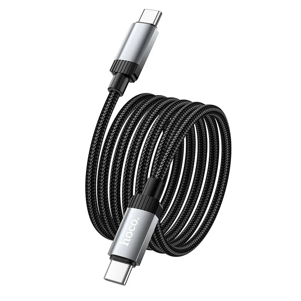 USB-C - USB-C HOCO X117 Data- ja latauskaapeli, 60W, 1m, Musta