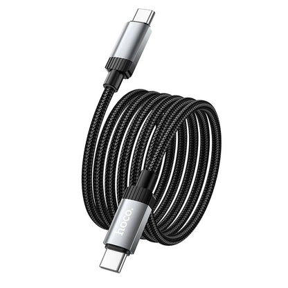 USB-C - USB-C HOCO X117 Data- ja latauskaapeli, 60W, 1m, Musta