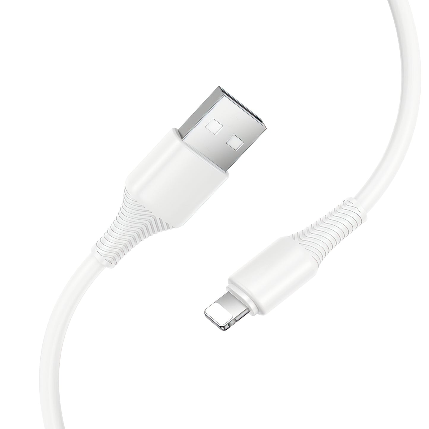 USB-A - Lightning HOCO X120 Data- ja Latauskaapeli, 18W, 1m, Valkoinen