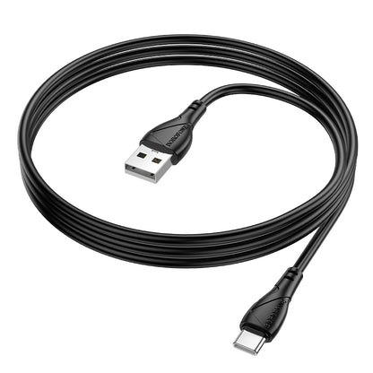 USB-A - USB-C Borofone BX121 Energy -data- ja latauskaapeli, 18W, 1m, Musta