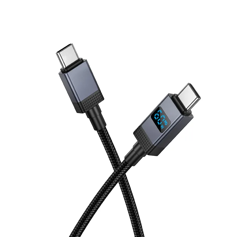 USB-C - USB-C HOCO X118 Display -kaapeli, 60W, 1m, Musta