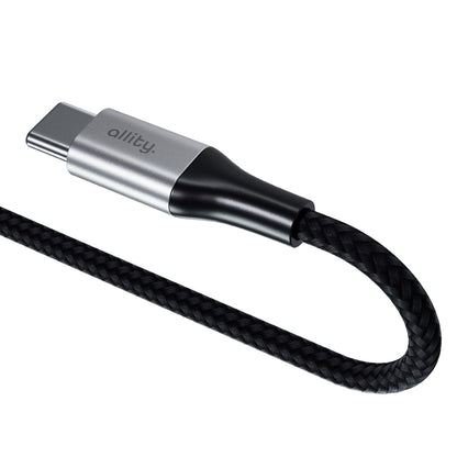 USB-C - USB-C Allity -data- ja latauskaapeli. AUC-01, 100W, 1m, Musta