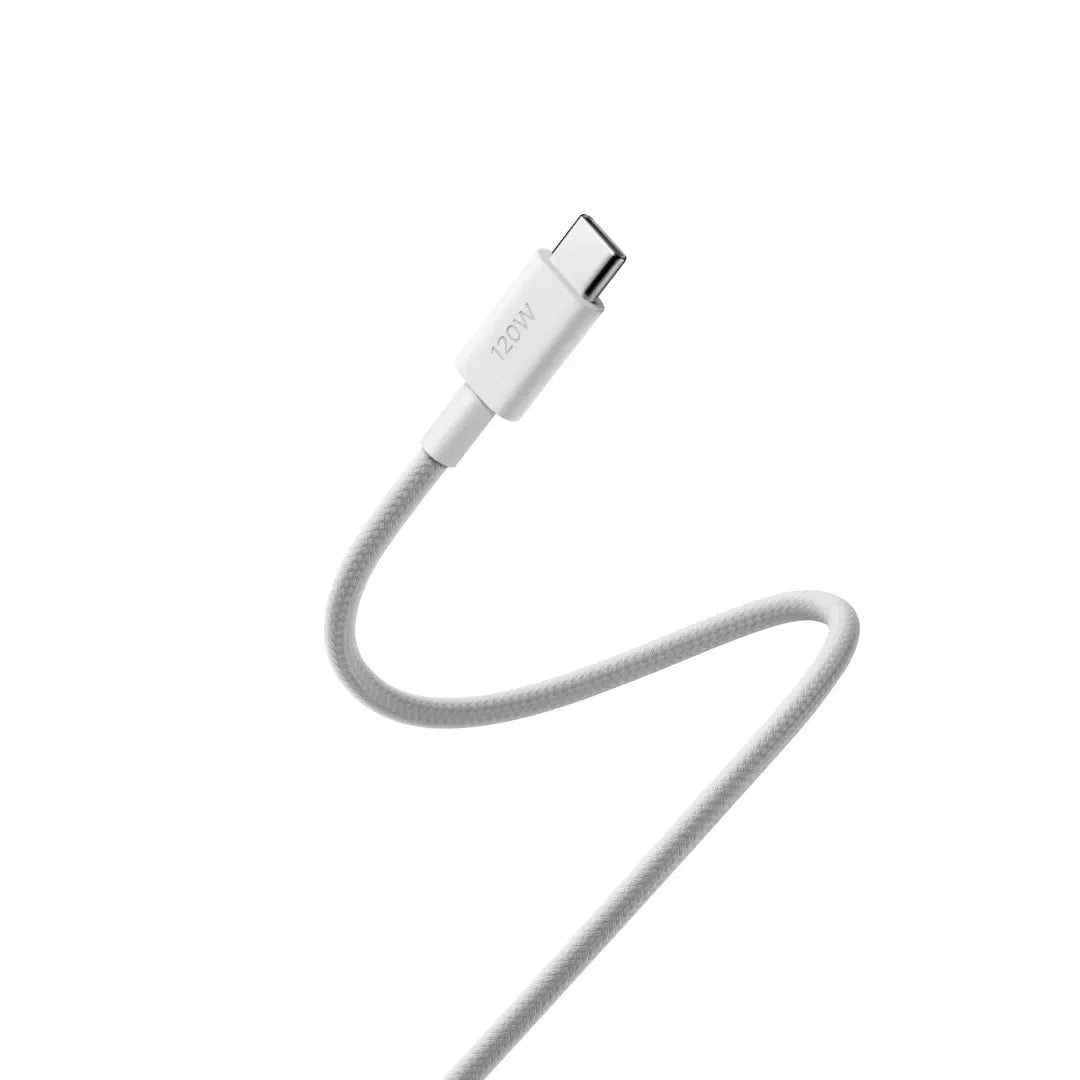USB-C - USB-C Xiaomi Data- ja Latauskaapeli, 120W, 1m, Valkoinen BHR087KGL