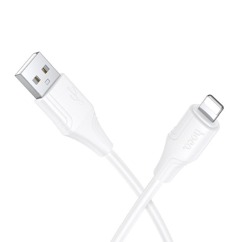 USB-A - Lightning HOCO X124 Data- ja Latauskaapeli, 18W, 1m, Valkoinen
